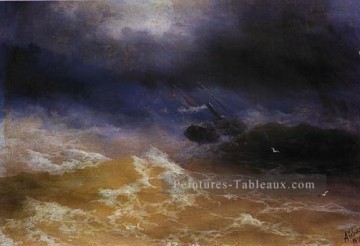 Ivan Aivazovsky tempête sur la mer 1899 Paysage marin Peinture à l'huile